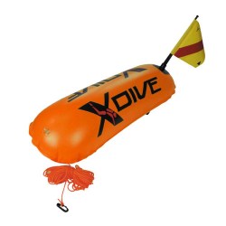 XDive Σημαδούρα PVC 0,4mm Διπλού Θαλάμου (Πορτοκαλί)